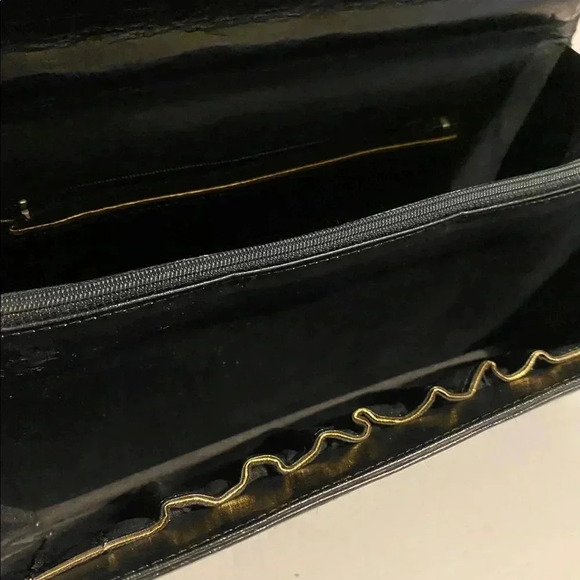 Handmade vintage crocodile black shoulder bag - Picture 10 of 12